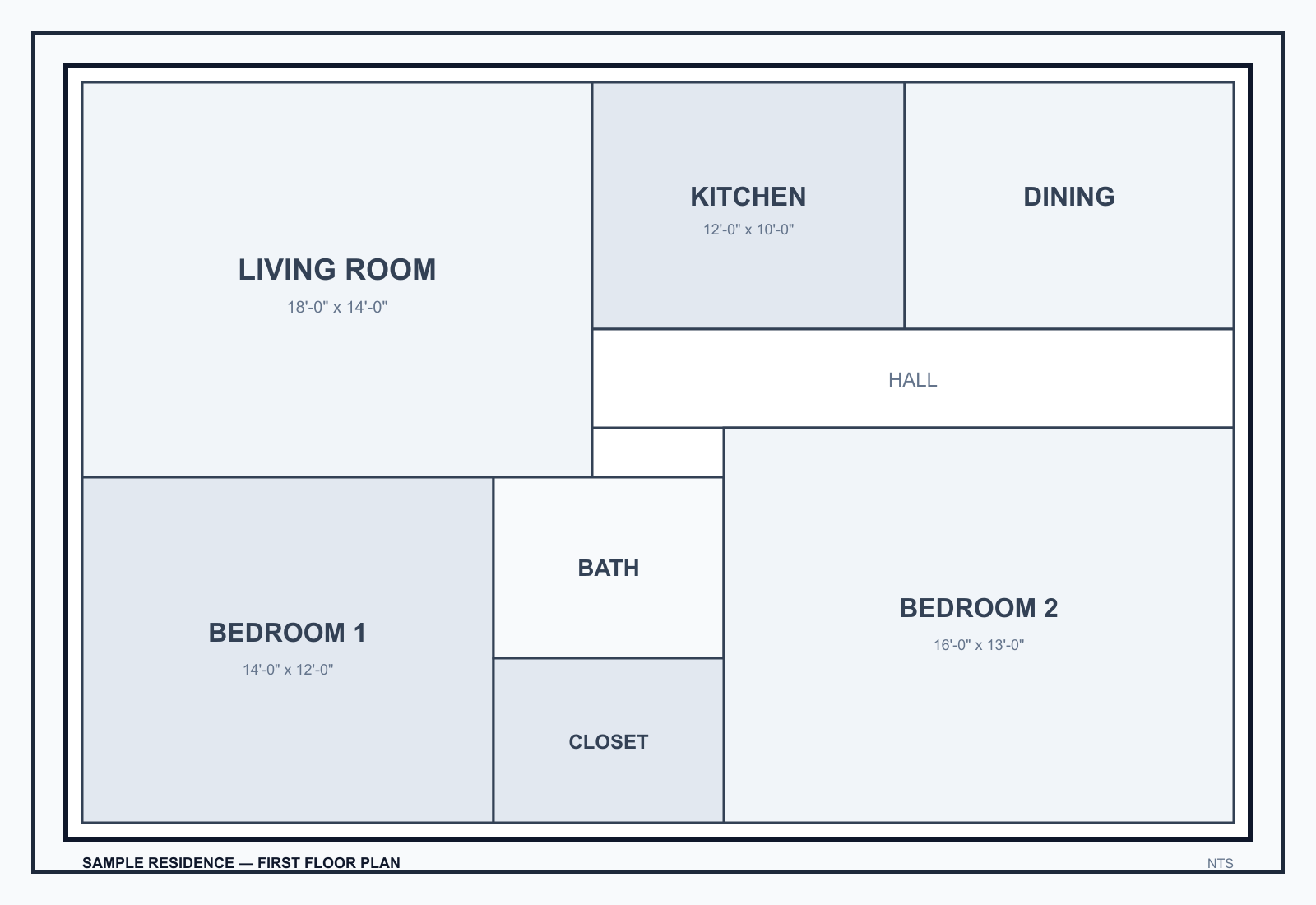 Floor plan with rooms used as the index for construction photo documentation